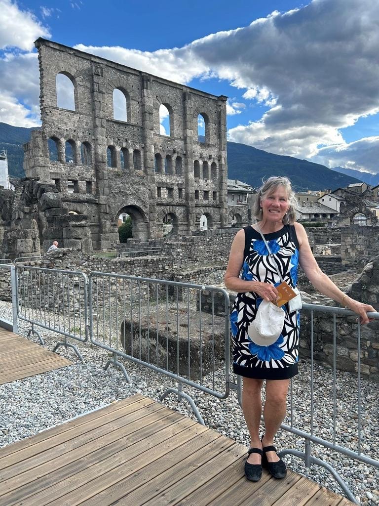 Exploring the Roman ruins of Aosta